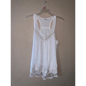 White button up Tank top